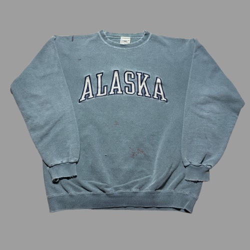 Vintage 90s Alaska Embroidered Crewneck Pullover Sweatshirt USA Made - Medium