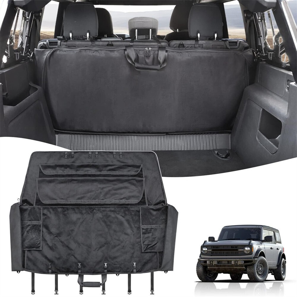 Black Soft Top Window Storage Bag for 2021-2023 Ford Bronco 4-Door Accessories  