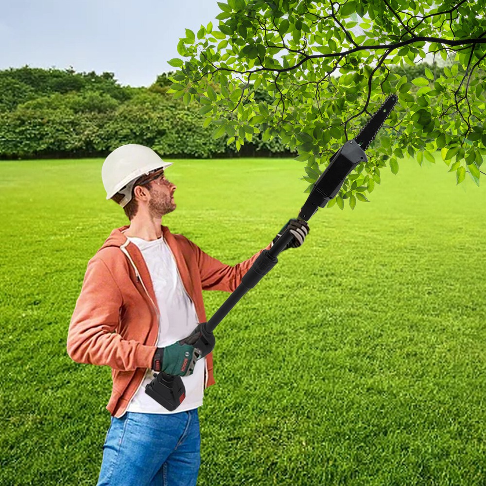 Cordless Telescoping Pole Saw Pruner for Tree Trimming and Cutting