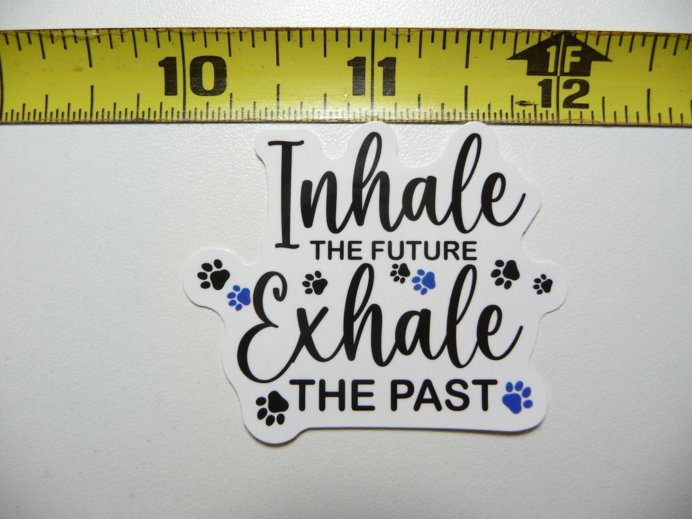 Inhale Future Exhale Past Motivational Sticker Decal