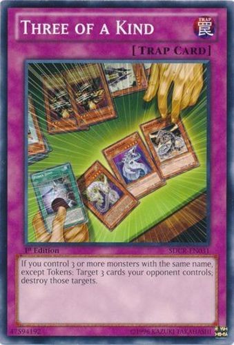 Three of a Kind - SDCR-EN031 - Common - 1st Edition - Moderately Played