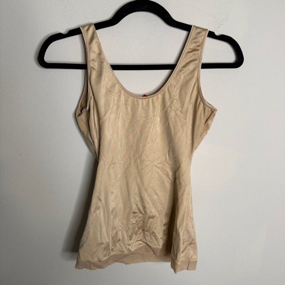SPANX Womens Medium Tan Stretch Shaping Tank Top for Smoothing Comfort