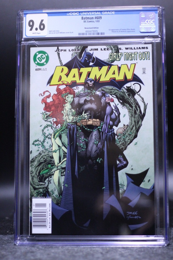 Batman (1940) #609 Newsstand CGC 9.6 White Pages Jim Lee Cover & Art Hush Part 2