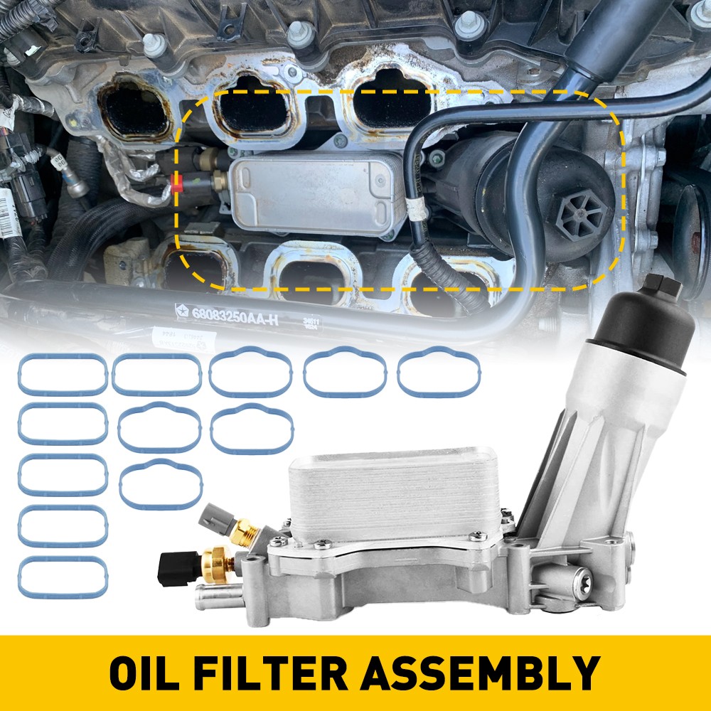 Oil Cooler Filter Housing Adapter Fit 2014-16 Ram ProMaster 1500 2500 3500 3.6L