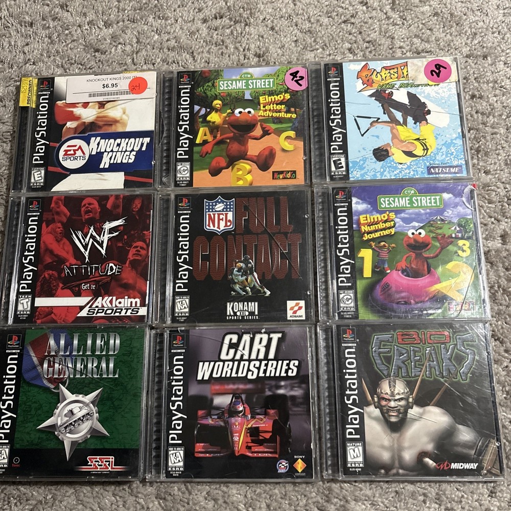 Lot of 9 Playstation 1 PS1 Games AS IS Read Description!!!