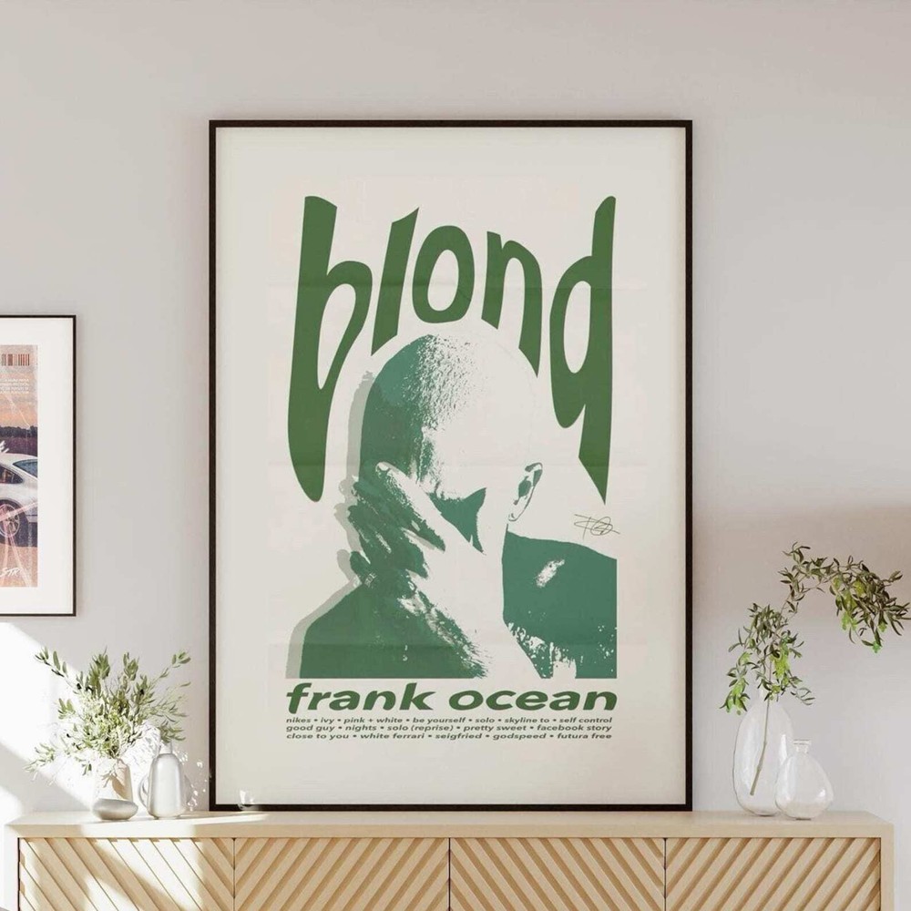 Frank Ocean Blond Green Aesthetic Simple Nikes Ivy Pink And White Album Custom