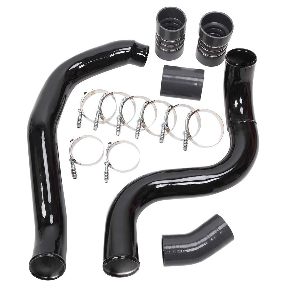 2003-2007 Ford 6.0L Powerstroke Diesel Intercooler Pipe & Boot Kit - Black