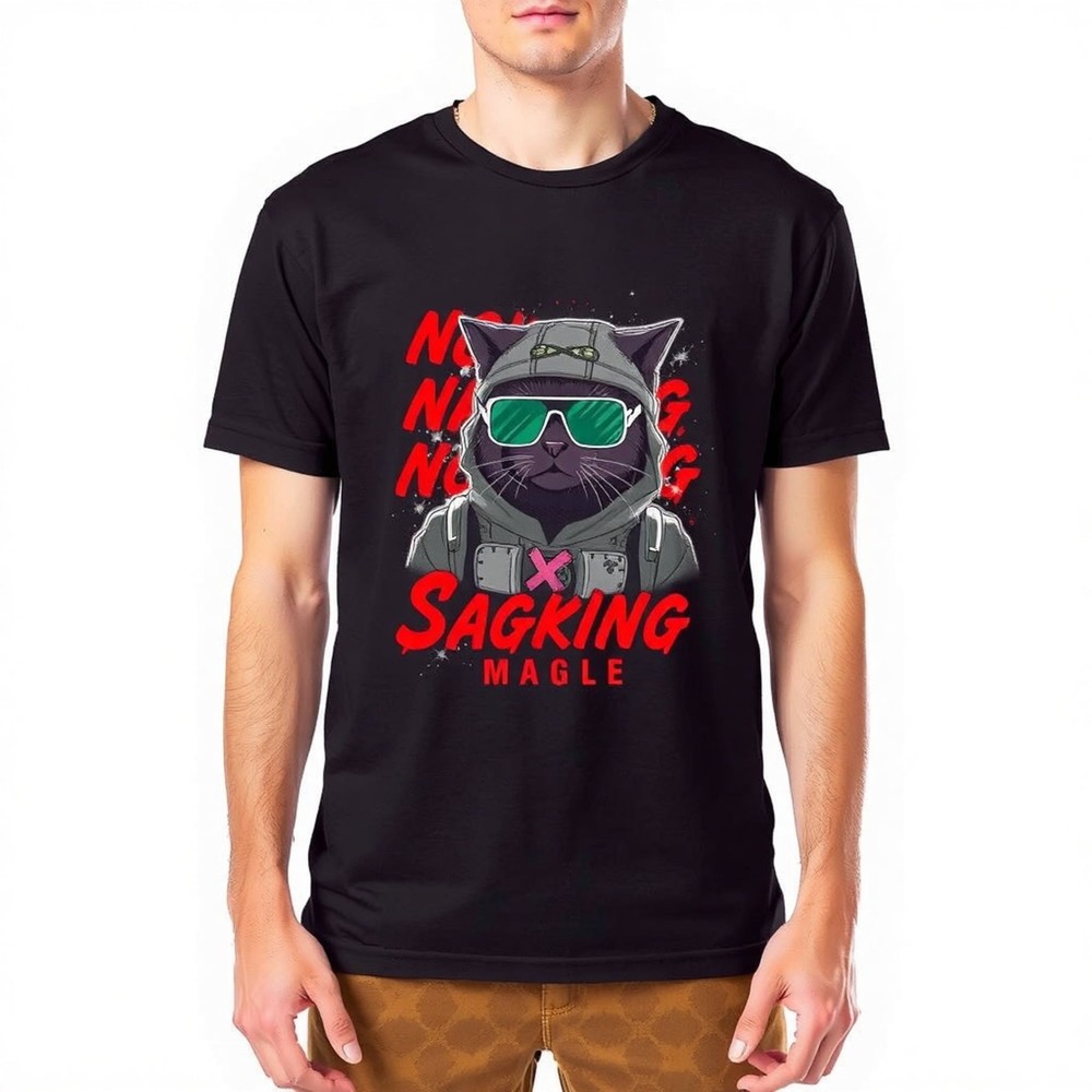 Cool Cat T-Shirt with Sunglasses Hoodie by SAGKING Style