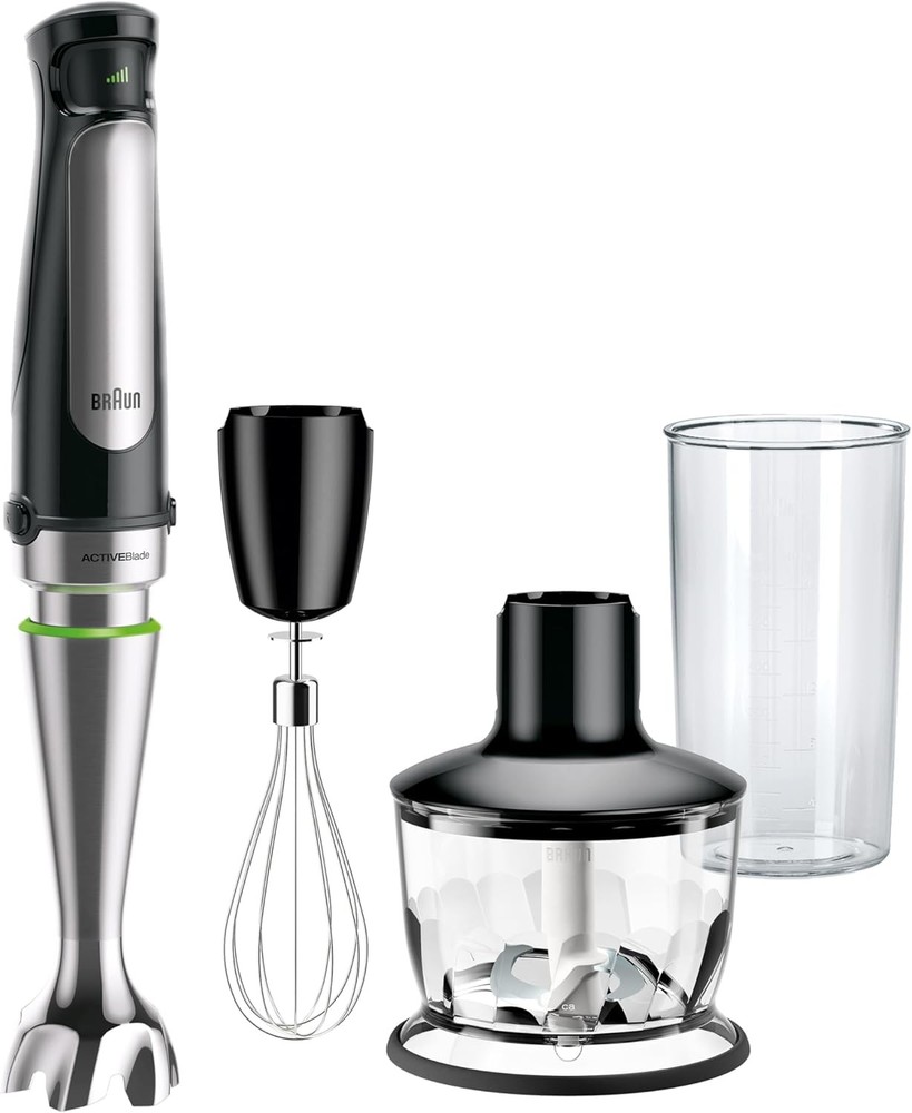 3-in-1 Immersion Blender with Food Processor – Powerful Handheld Electric