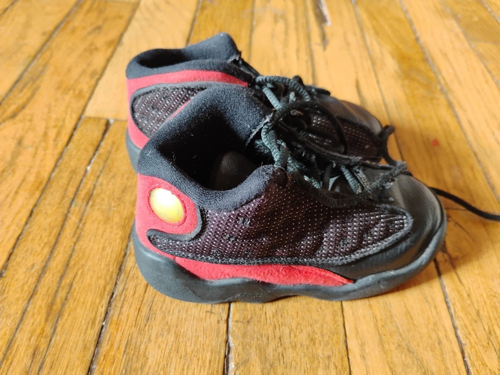 Air Jordan 13 Retro Bred Sneakers Toddler US 8C Black Red
