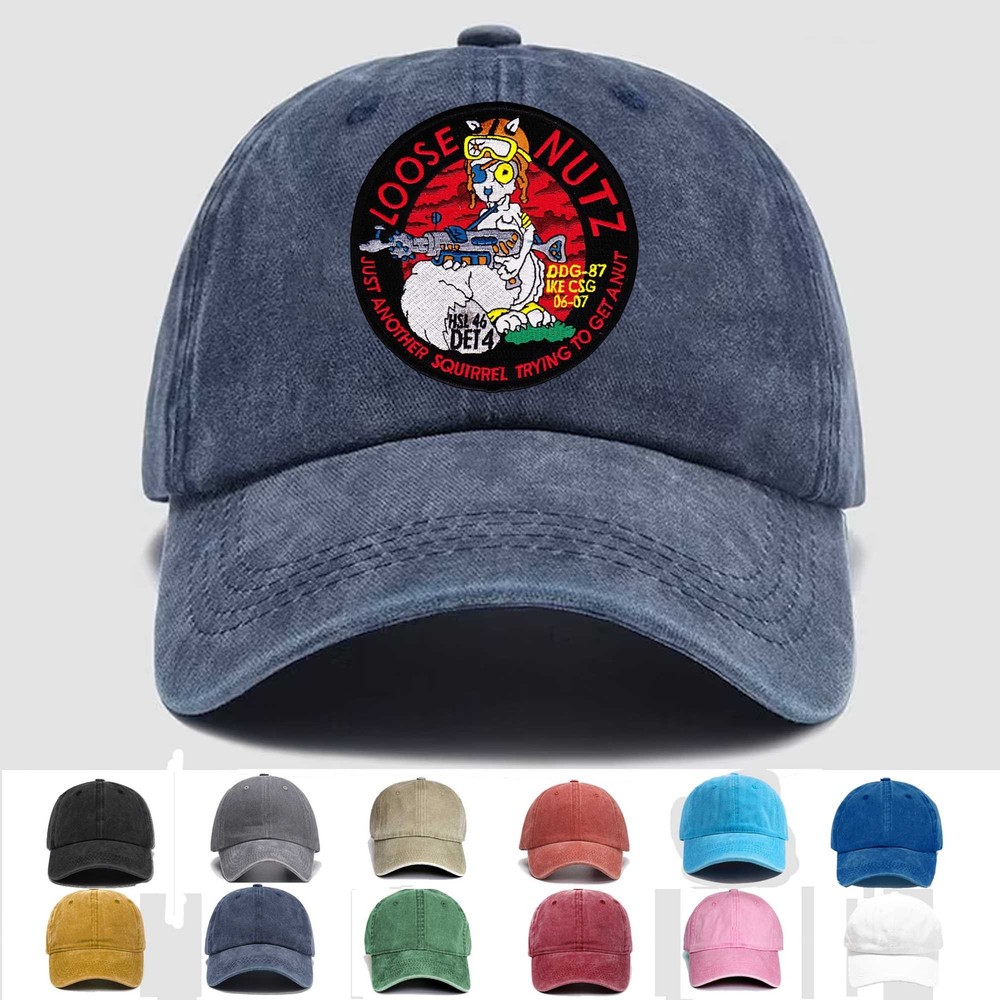 Custom Personalization Embroidered Hat HSL-46 Det 4-Loose Nutz, Veteran Cap