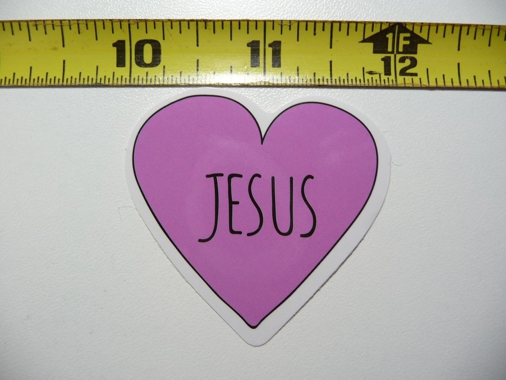 LOVE HEART JESUS DECAL STICKER CHURCH CHRISTIAN FAITH BELIEF