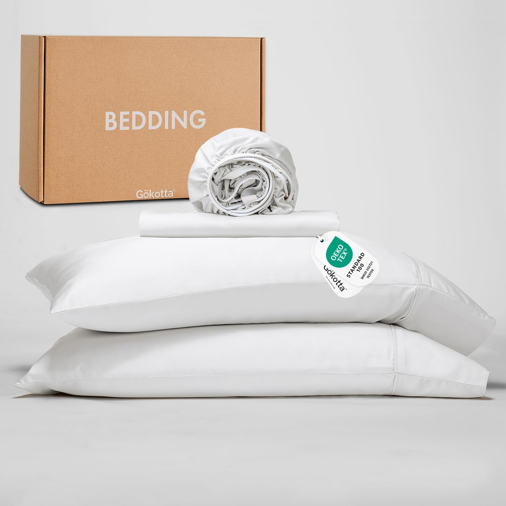 Soft breathable queen bamboo rayon sheets set for a cool comfortable sleep