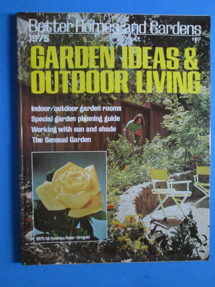 Vintage 1975 Better Homes Gardens Outdoor Living Garden Ideas Magazine