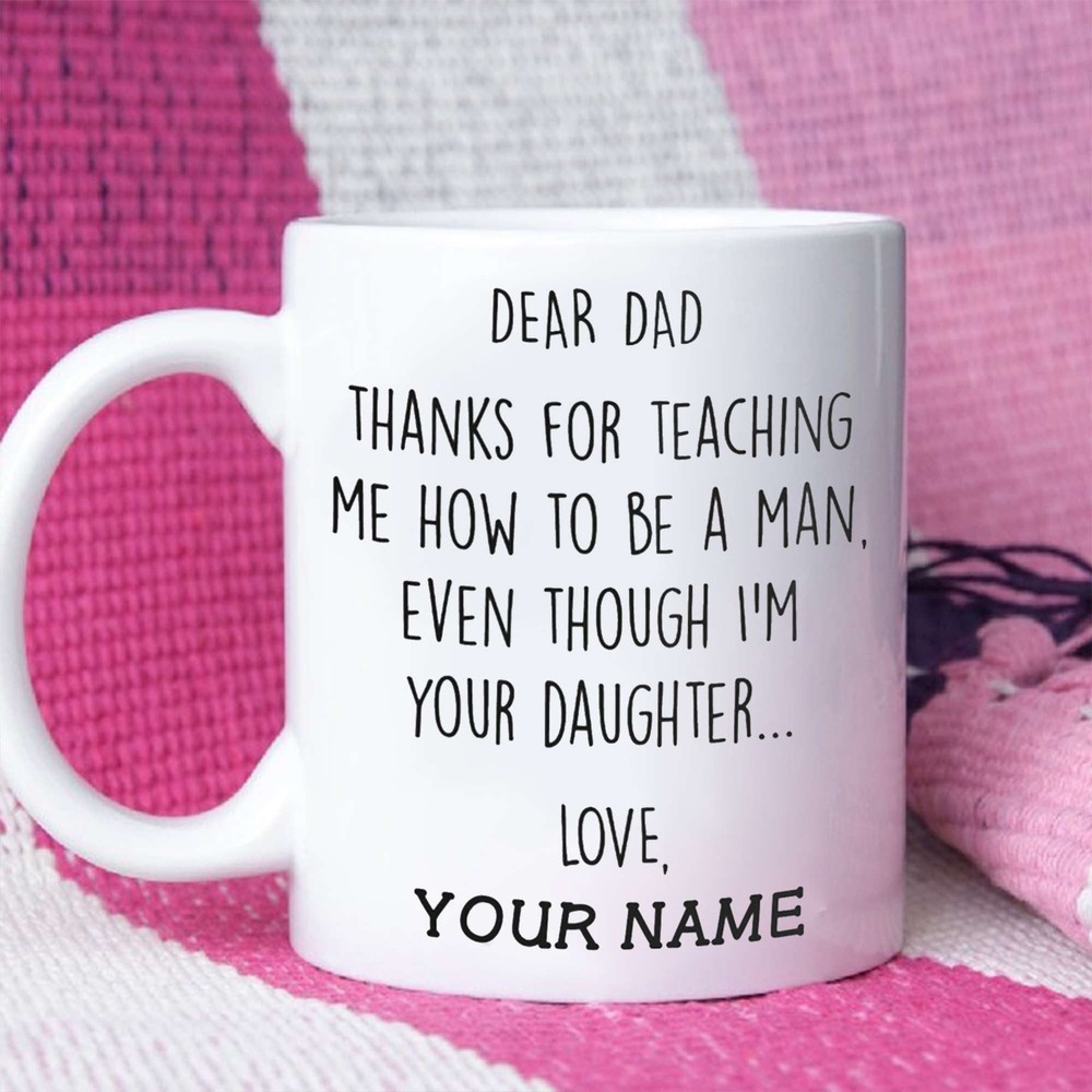 Customized Dad Mug I Used To Live In Your Balls Gift For Dad Funny Dad Gift