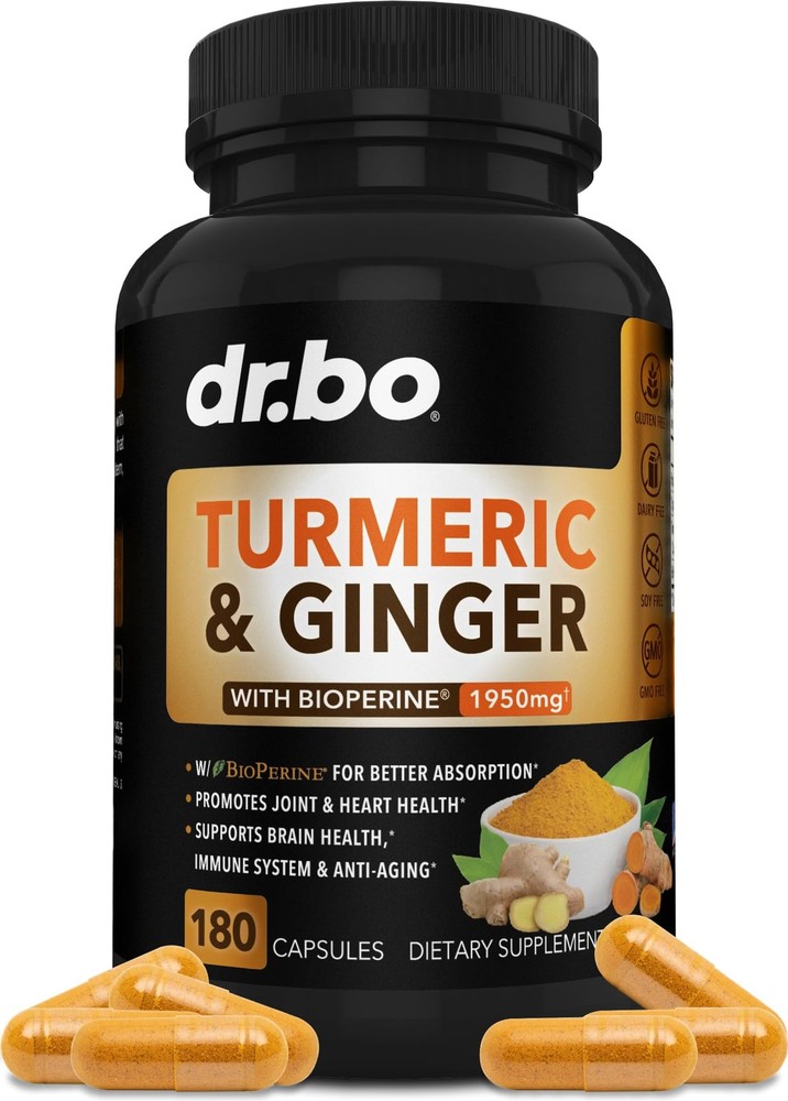 Turmeric Curcumin with Bioperine and Ginger for Joint and Knee Support
