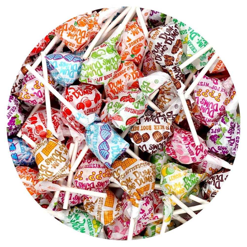 DUM DUMS Original Assorted Flavor Lollipops 1 lb Bag 60 Count