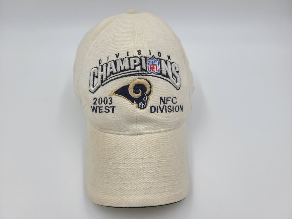 Vintage 2003 St Louis Rams NFC West Champions Reebok Adjustable Cap Hat