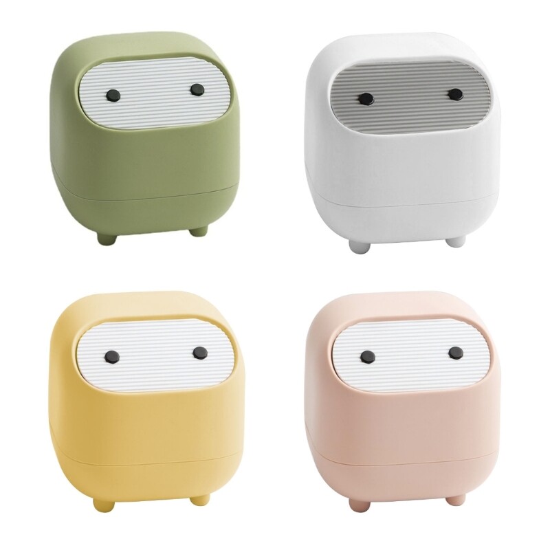 Small Trash Can with Lid Multifunction Organization Container Household