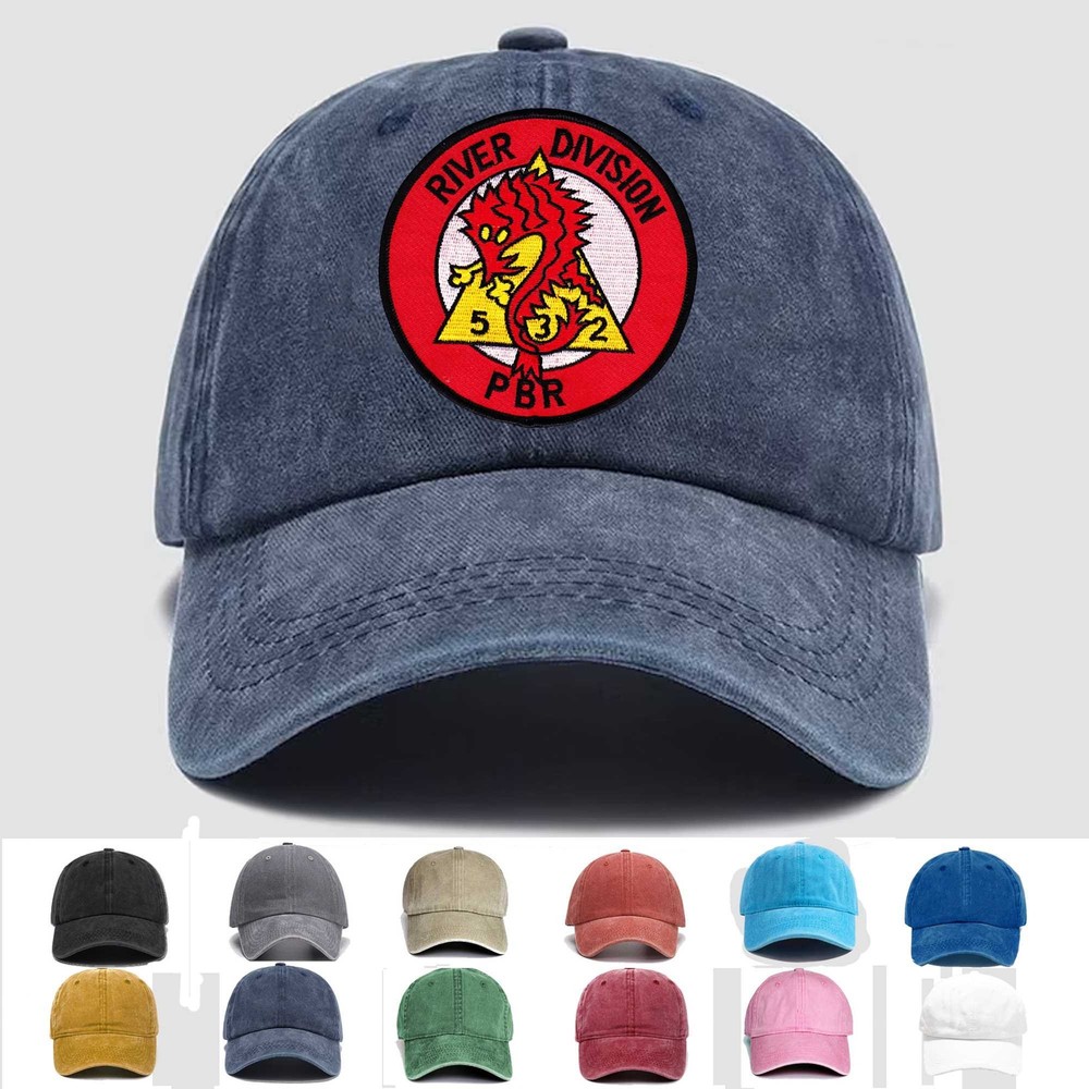 Custom Embroidered Hat RIVDIV 532 River Division, Veteran Cap, Trucker Hat, Gift