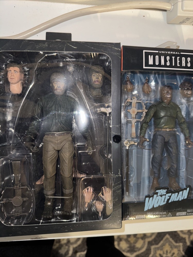 Universal Monsters Wolfman Deluxe  Neca 7” 6” Action Figure Lot New Rare