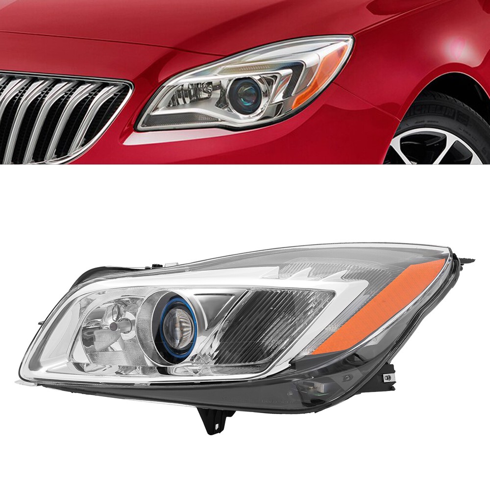 Driver Left Side Chrome Xenon HID Projector Headlight For 2009-2012 BUICK REGAL
