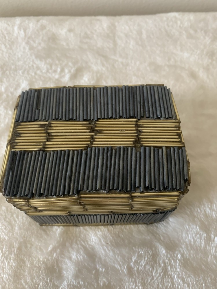 Vintage Handcrafted Beaded Trinket Box/ Jewelry Box