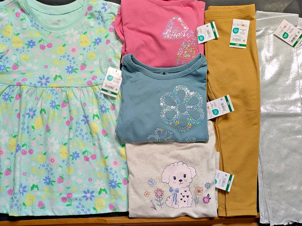 NWT Garanimals Toddler Girl 6-Piece Bundle 18M Mix Match Dress Shirts Leggings