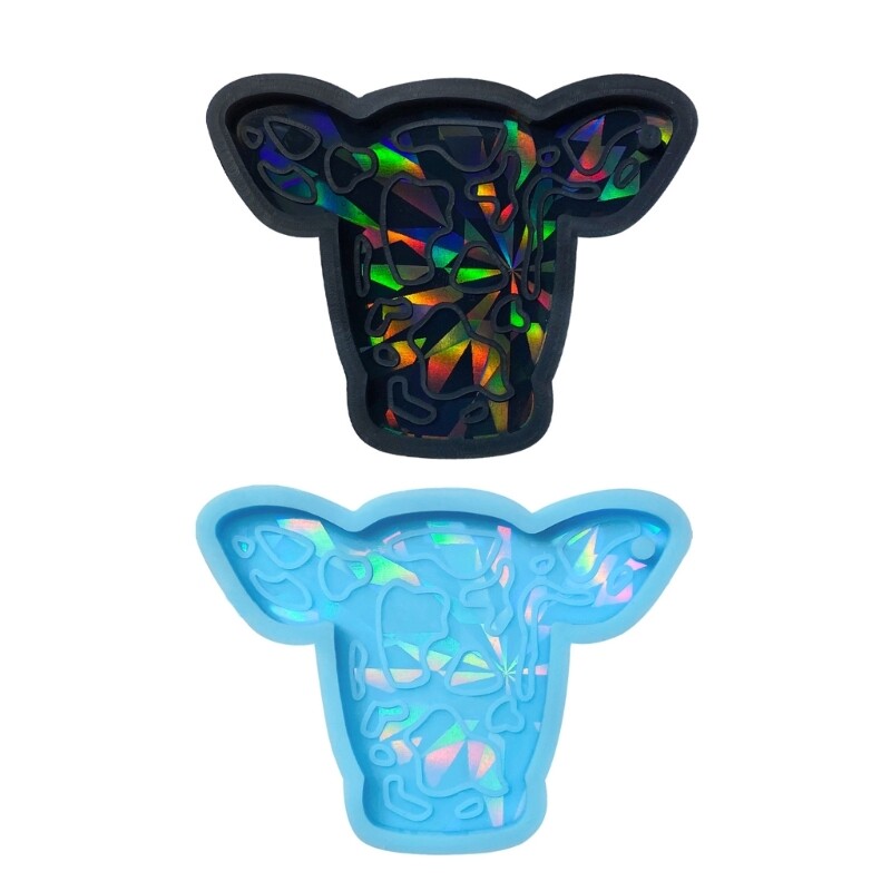 Resin Keychain Mold Holographic Pendant Mold Ox-Head-Epoxy Resin Casting Mold