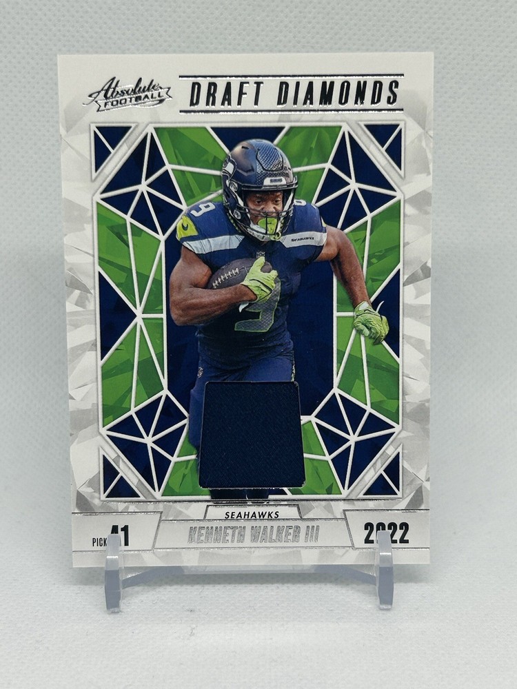 2024 Panini Absolute Kenneth Walker III Seahawks Draft Diamonds Patch Rookie Card