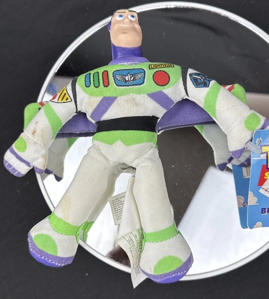 Vintage Toy Story Buzz Lightyear Plush with Bean Rubber Head Pre-Owned