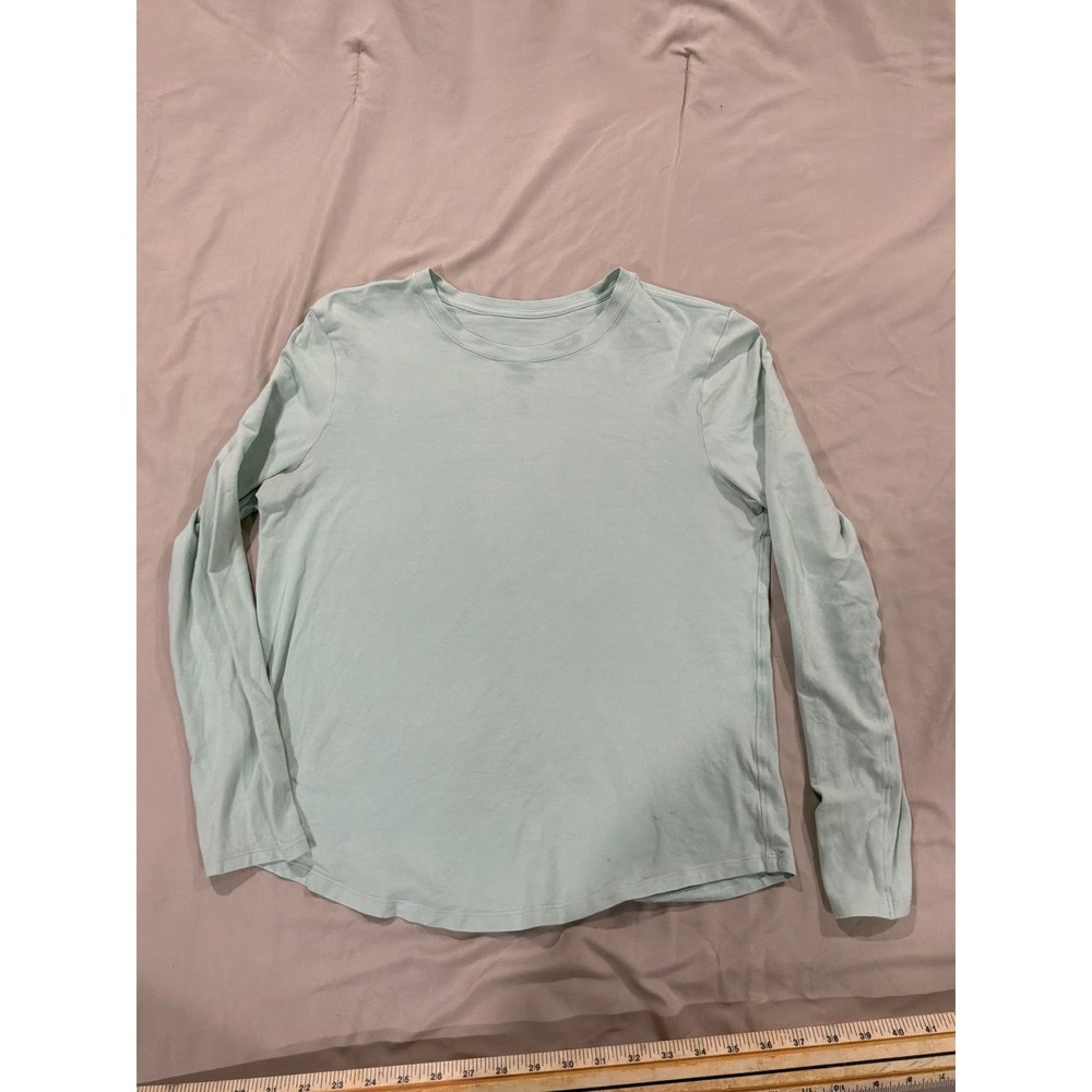 Lululemon Mint Green Long Sleeve Crew Neck Activewear Tee Shirt Womens