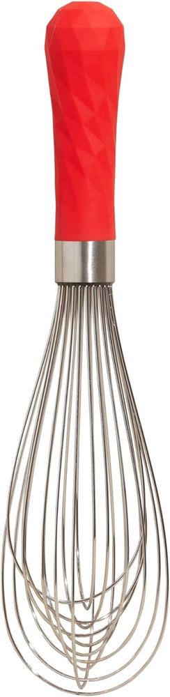 : Get It Right WKM303RED Mini Stainless Steel Whisk, 8 IN, Red