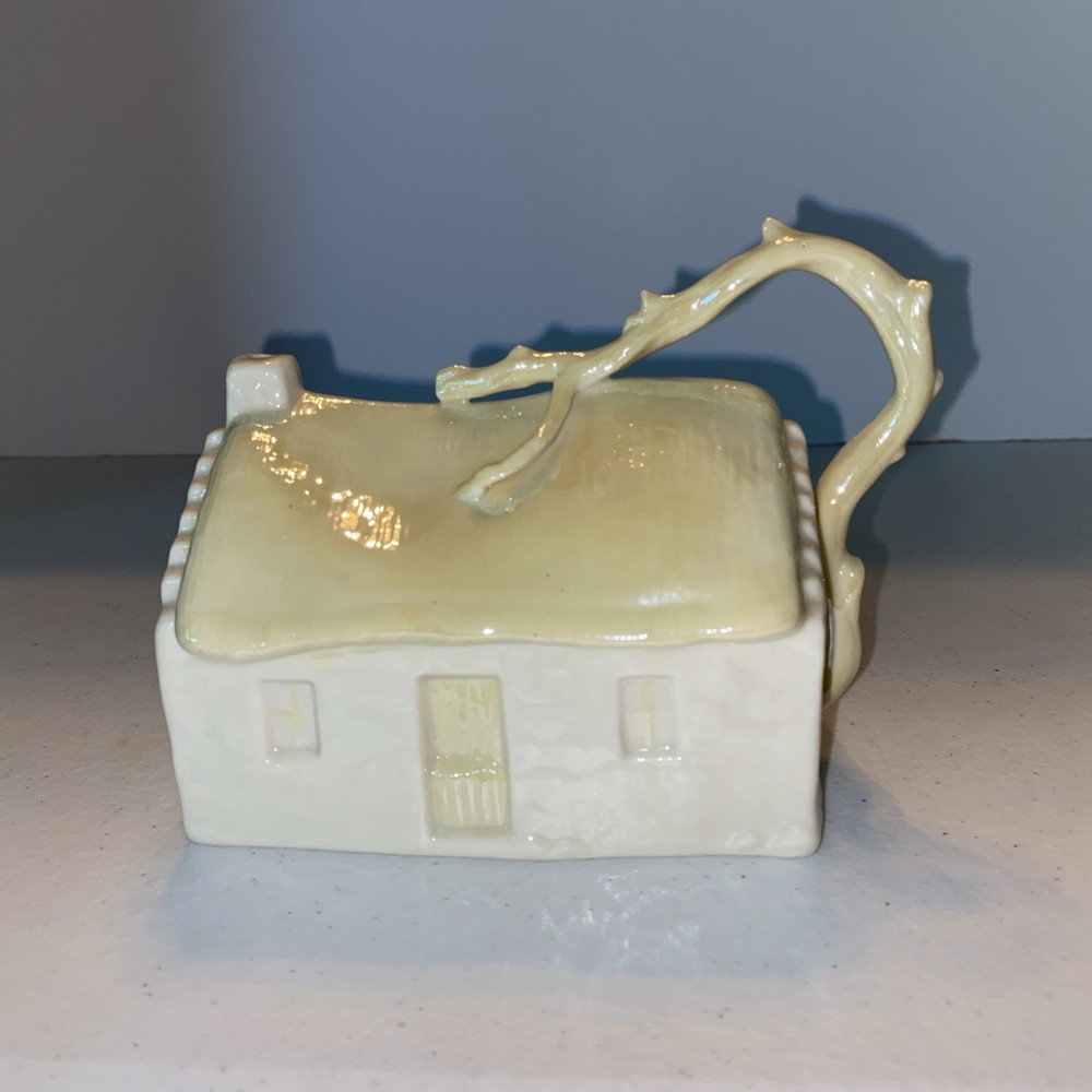 Belleek Cottage Style Butter and Cheese Dish Cover Only  