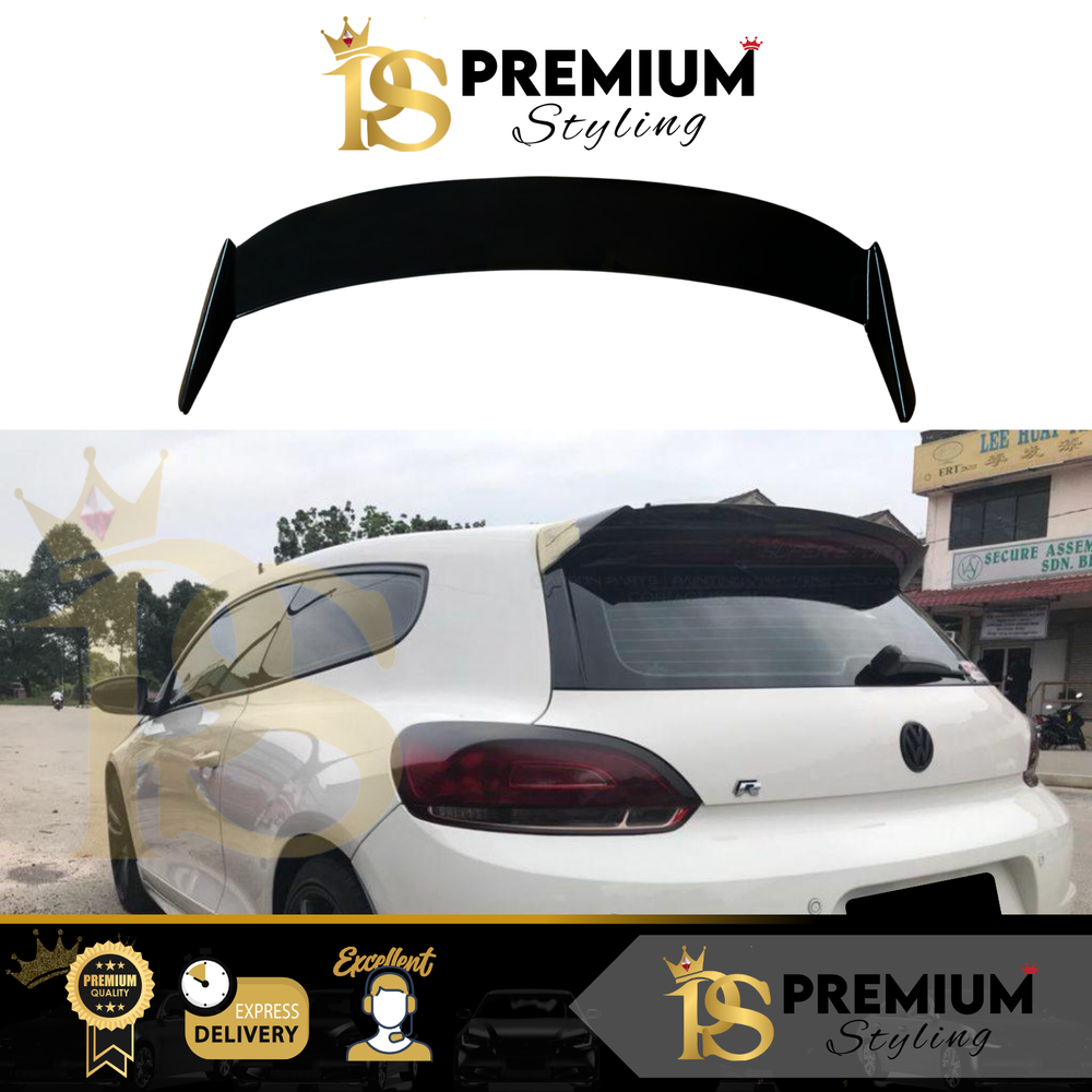 VW Scirocco TSI TDI R Rear Roof Spoiler Wing Gloss Black Osir Style 2015-2017