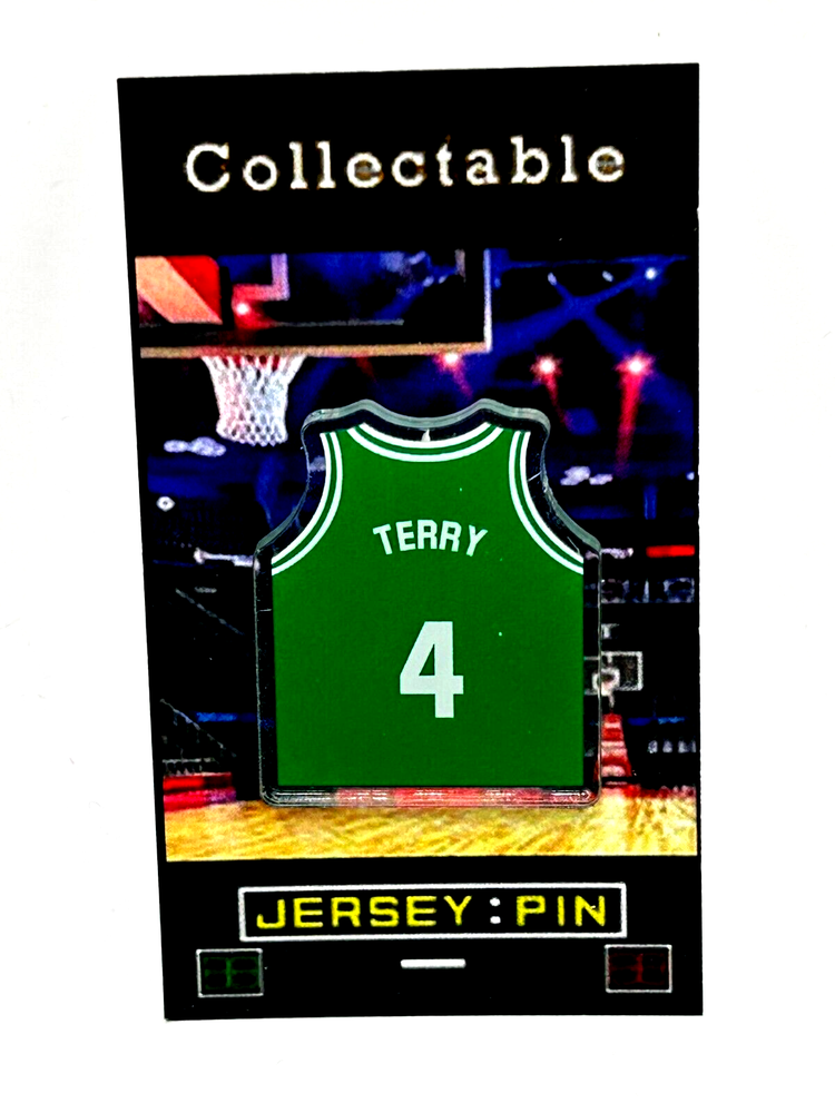 Boston Celtics Jason Terry jersey lapel pin collectible with free shipping