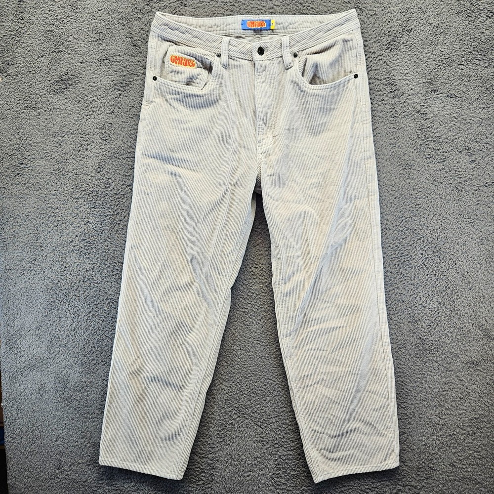 Empyre Pants Men Size 32 Gray Corduroy Relax Straight Leg Skate Y2K