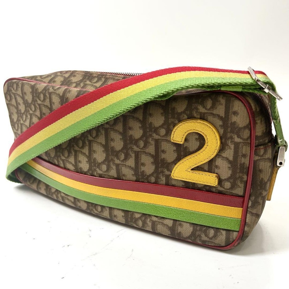 Dior Trotter Rasta PVC Shoulder Bag 2 Authentic Japan