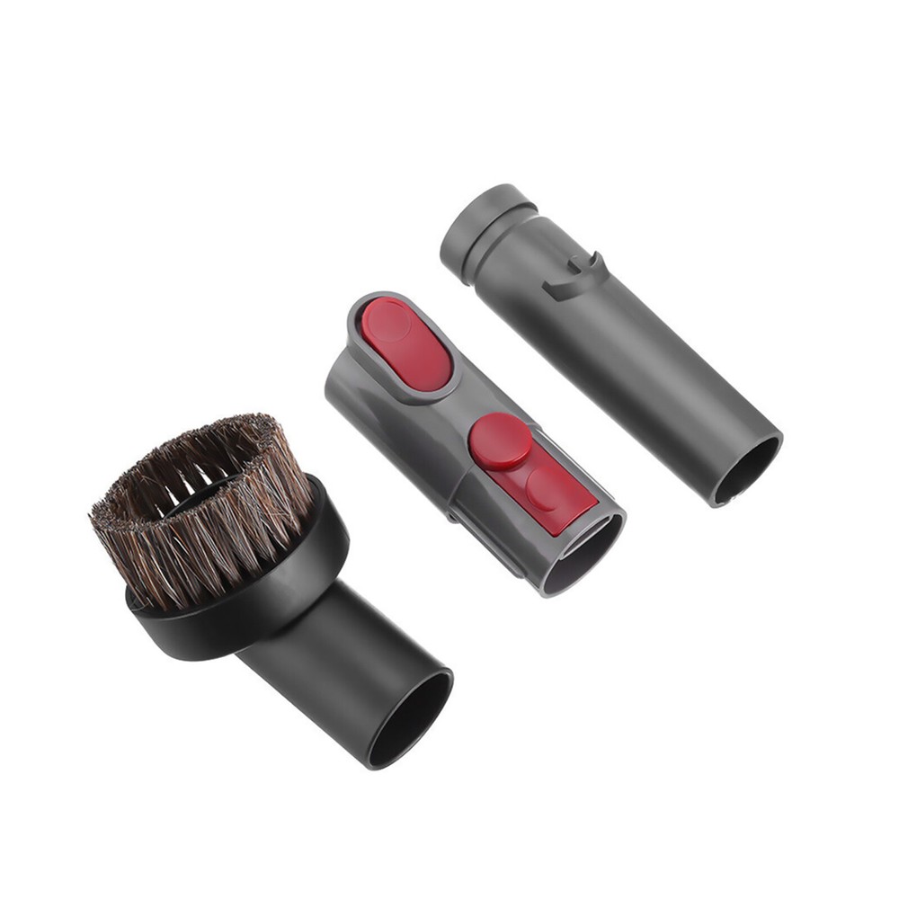 1 Set Horse Hair Vacuum Brush Attachment & Adapter for Dyson V6 V8 Vacuums  