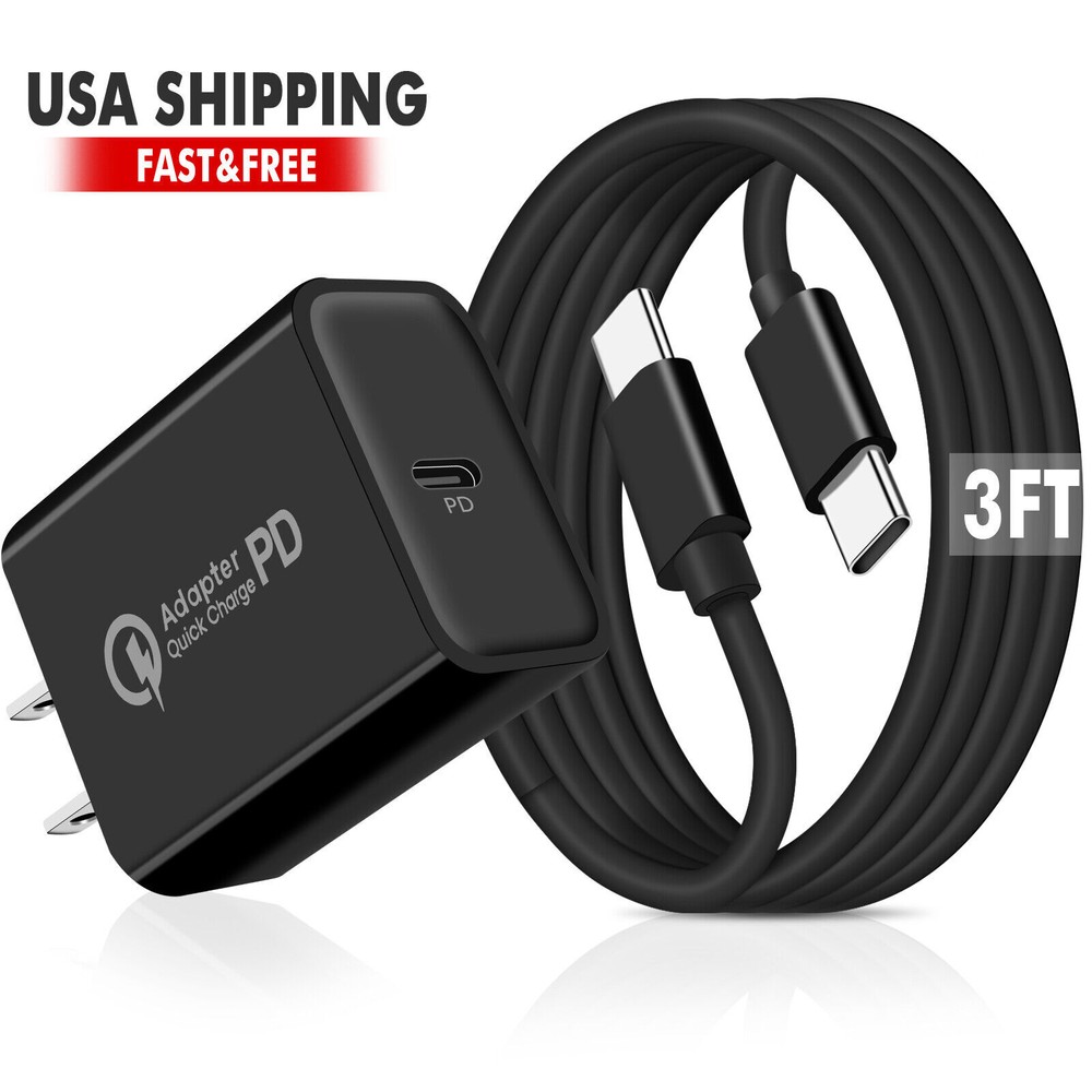 For Motorola - razr+ 2024 Fast Charger Home Adapter/3FT Type C Cable Sync Cord