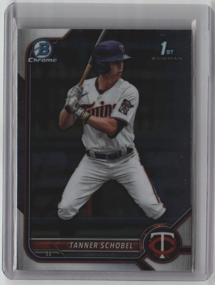 TANNER SCHOBEL ROOKIE BOWMAN CHROME 1st BDC-28 2022 MLB MINN TWINS FREE SHIPPING