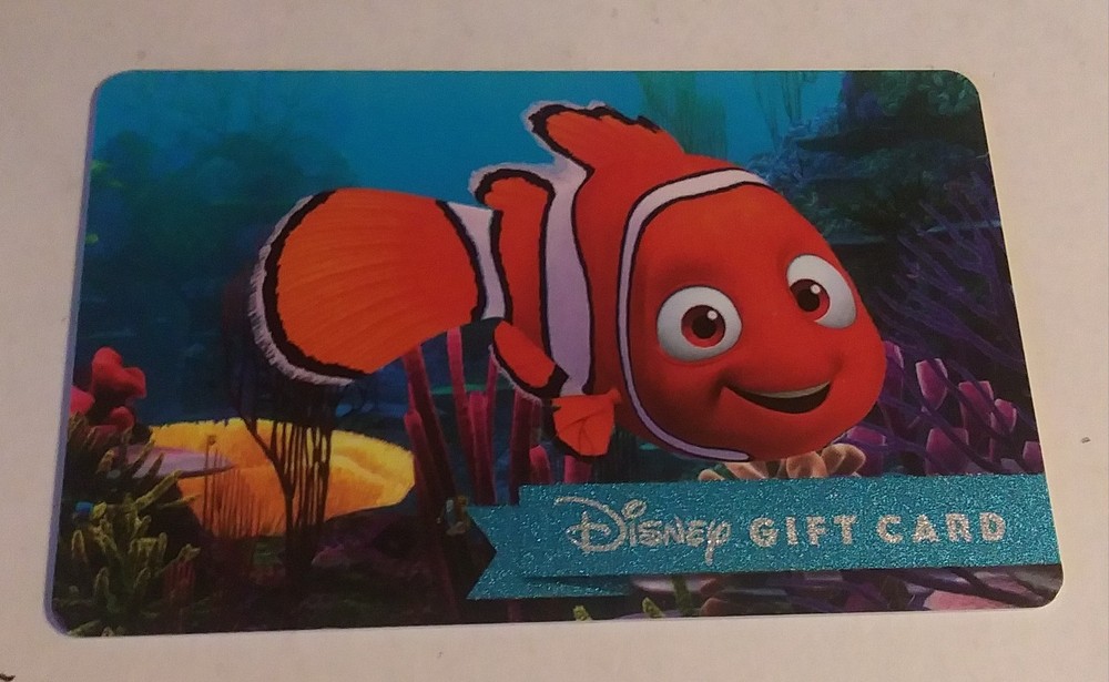 Disney Gift Card Empty Balance No Funds NEMO Design-image