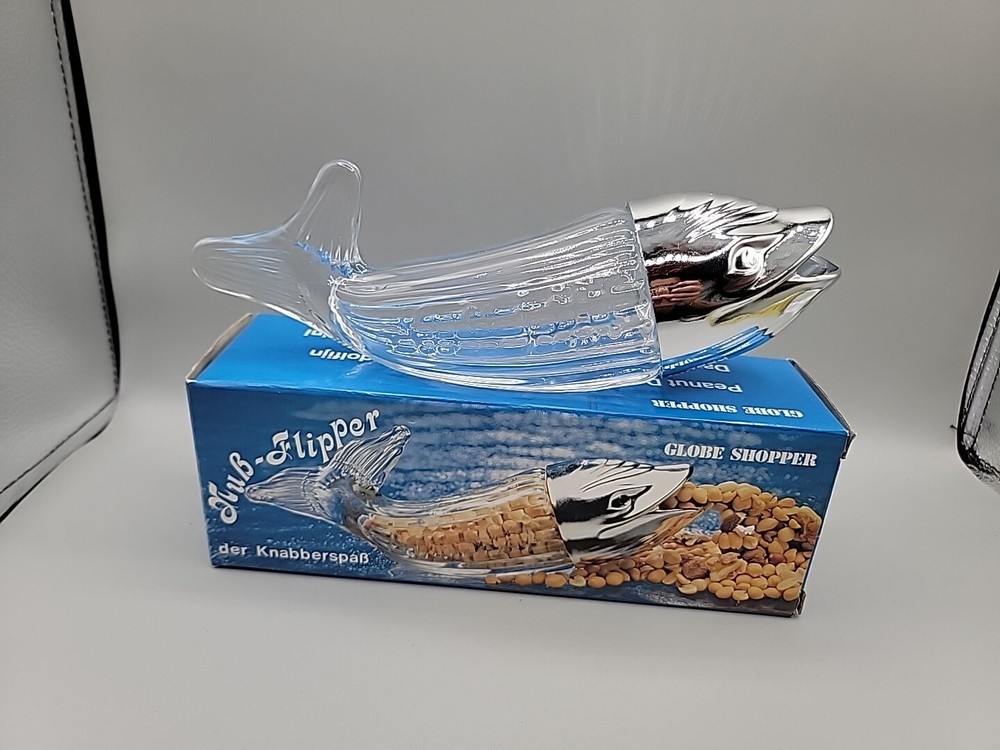 Mcm vintage 'Nuss wal' Barware Whale Nut dispenser from Germany circa 1970.