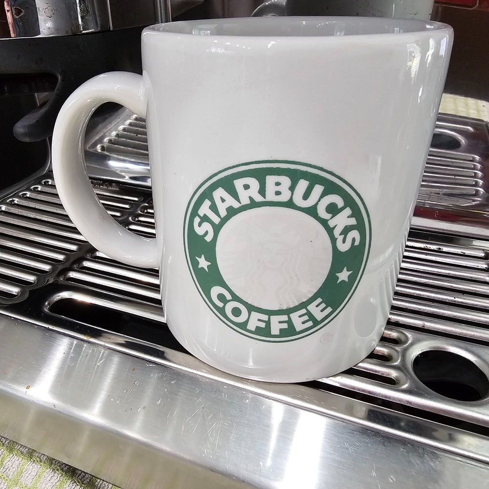 Vintage Starbucks Faded Distressed Classic Logo Ceramic Coffee Mug 8oz USA