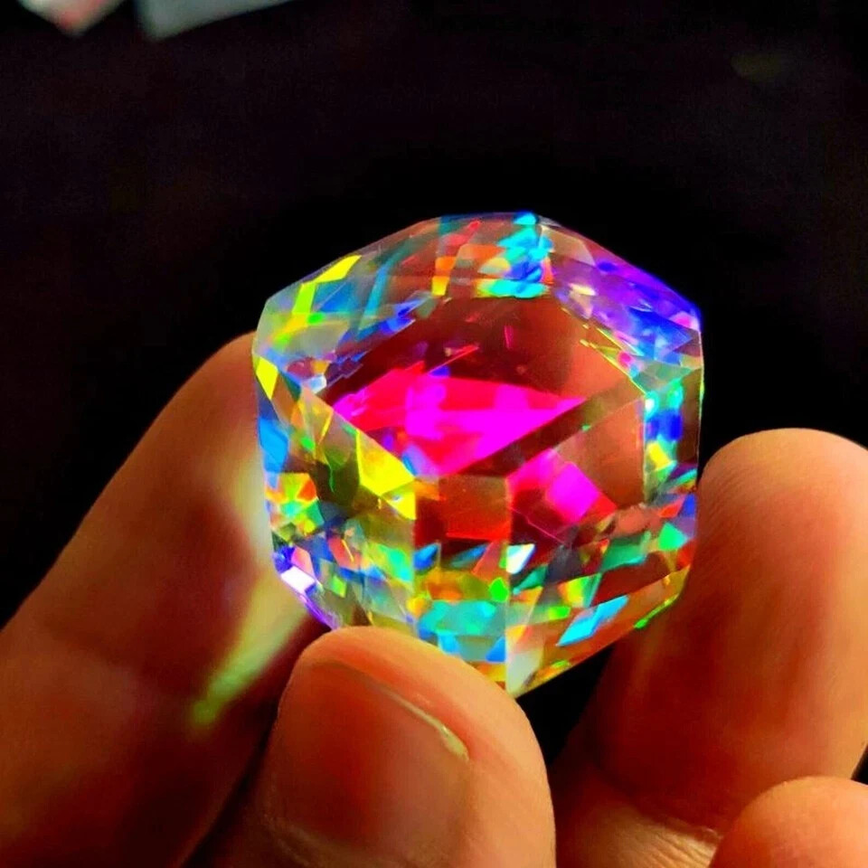 Certified Natural 100.3 Ct Rainbow Color Cube Cut Mystic Topaz Loose Gemstone