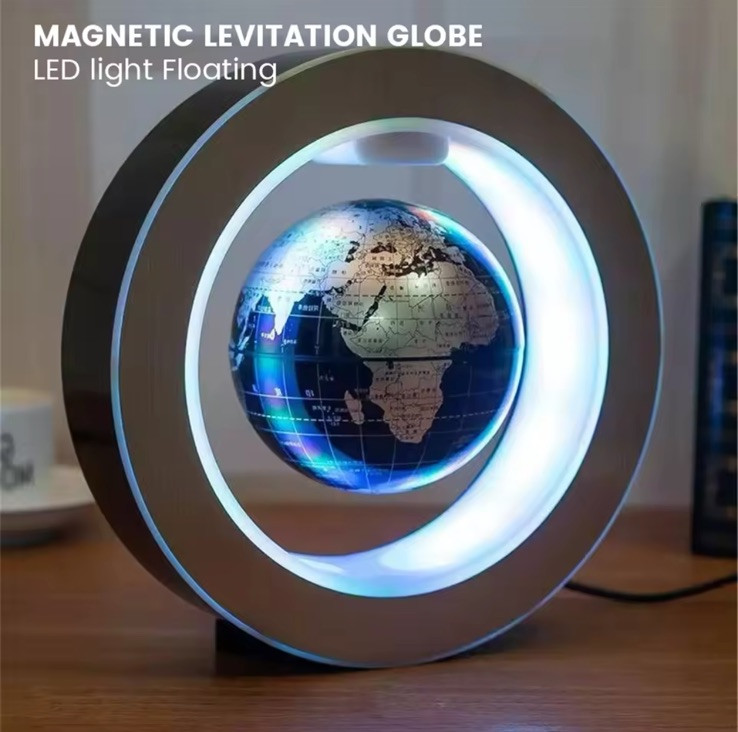 Levitating Lamp Magnetic Levitation Globe LED Earth Floating Rotating Bedside