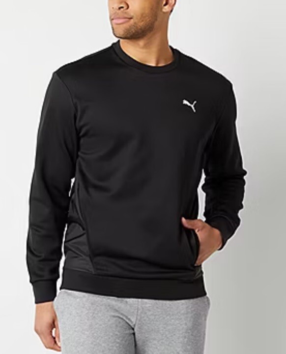 Puma Open Road Logo Crew Neck Sweatshirt for Men Size M