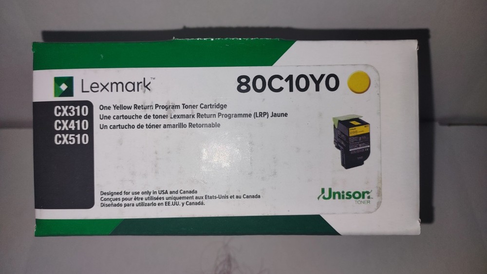 Lexmark 80C10Y0 CX310 CX410 CX510 Yellow Toner 1K Yield