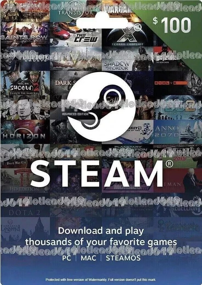 Steam Gift Card Pc Prepaid Giftcard Game Card Game Gift. game-image