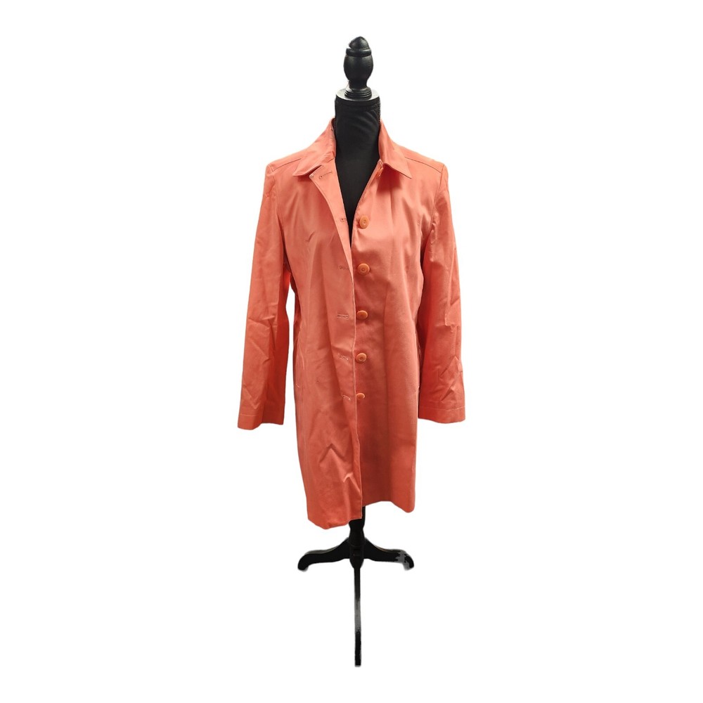 Amanda Smith Orange Overcoat Rain Jacket Mid-Length Women's  Size 14 NWT
